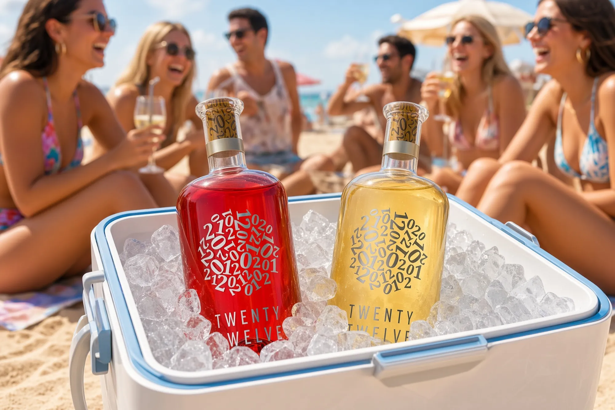 Twenty Twelve Pink und White auf Eis am Strand