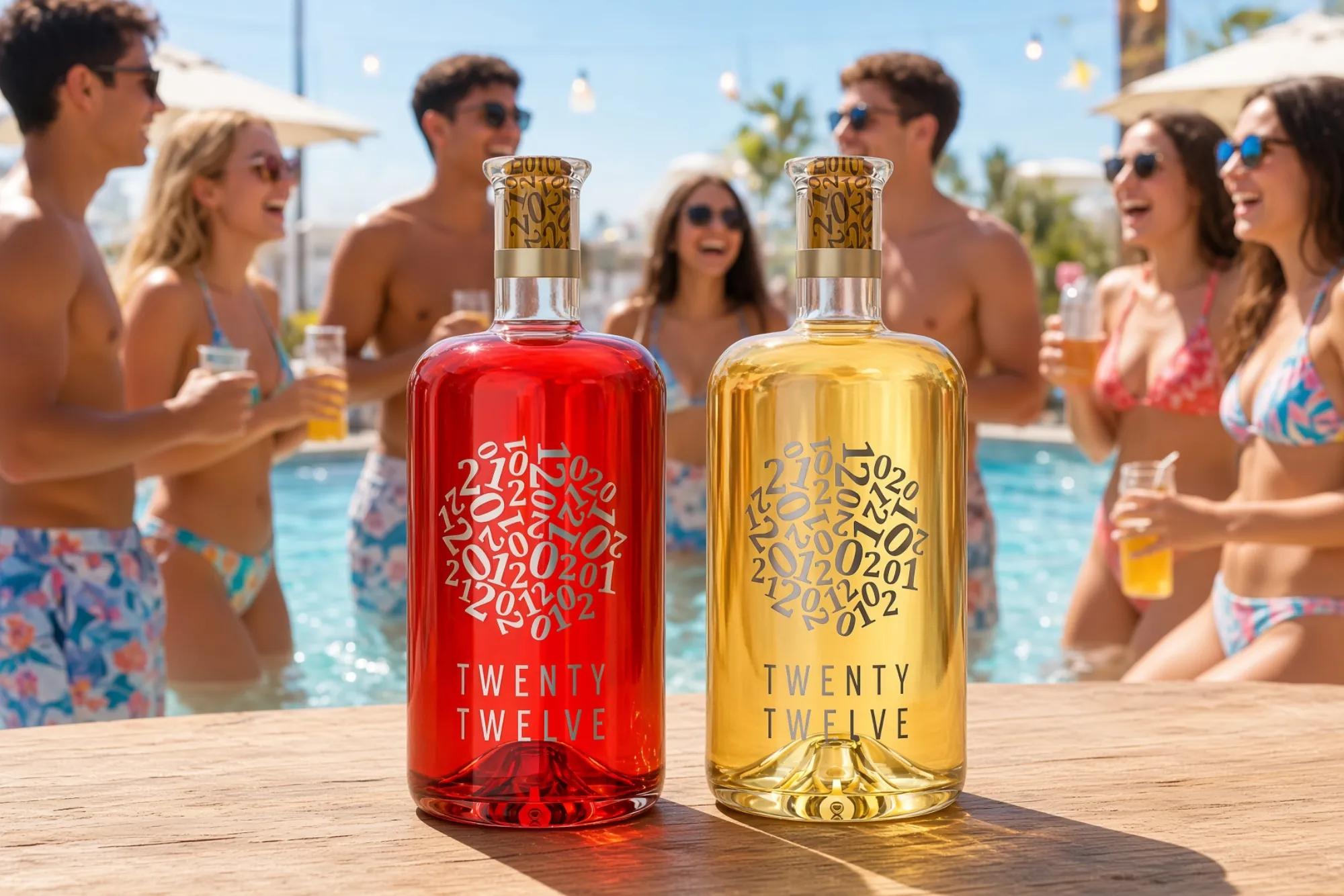 Twenty Twelve Pink und White auf einer Sommer-Poolparty