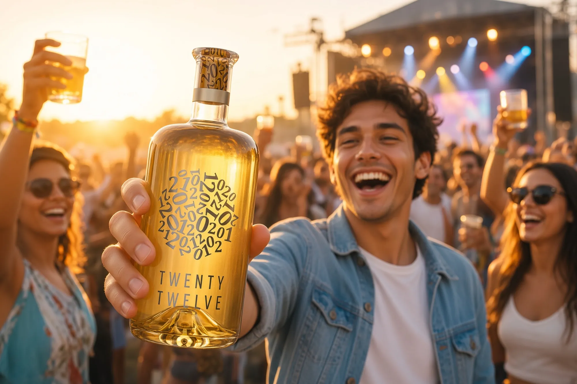 Twenty Twelve White in der goldenen Stunde auf einem Festival